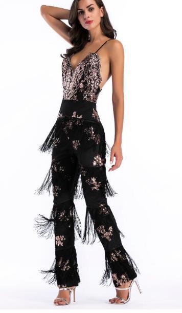 hot and delicious sequin jumpsuit
